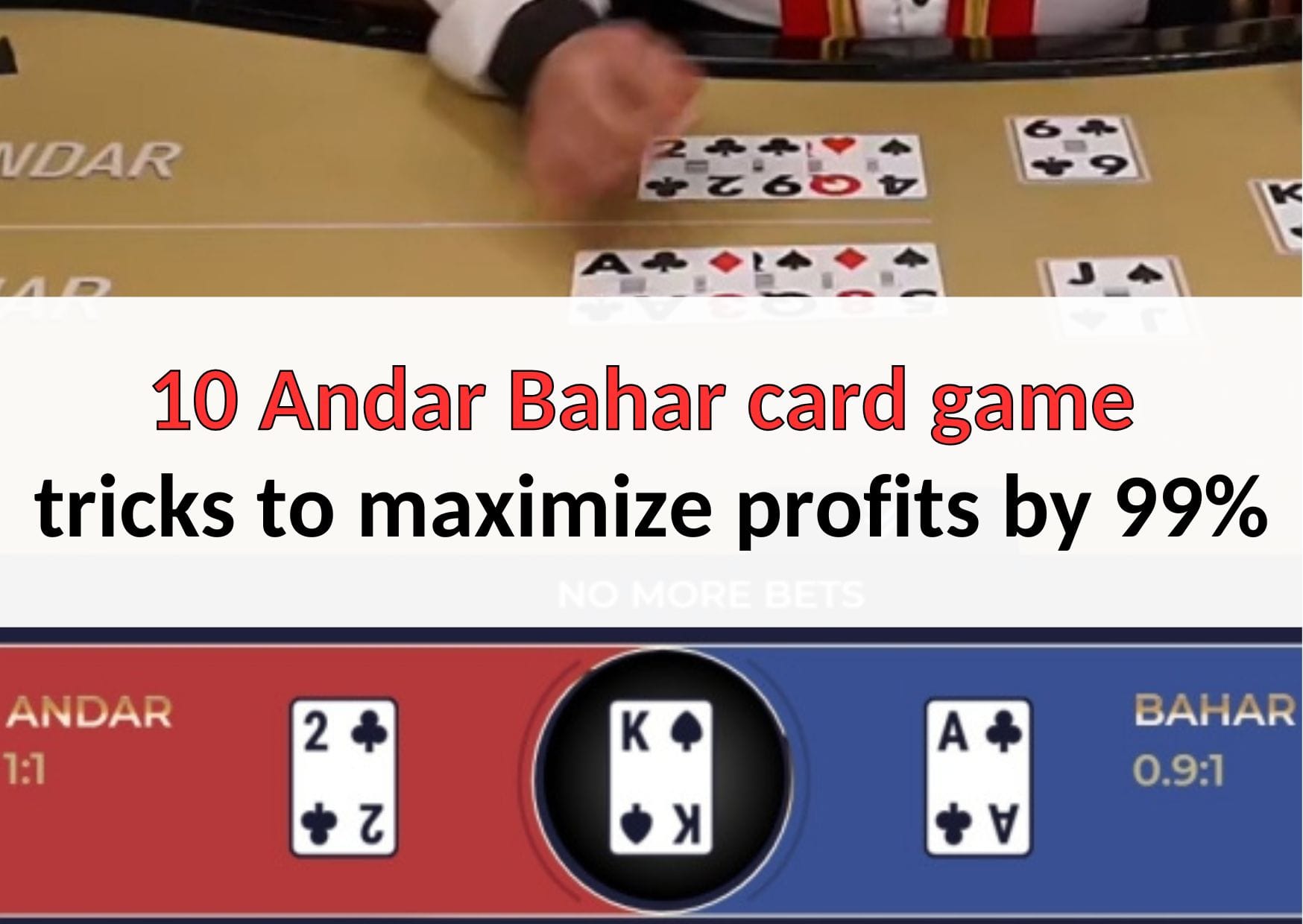 หา 0 BAR  Andar Bahar เกมไพ่เพื่อเพิ่มกําไรโดย  PM1 %